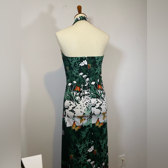 70s VTG Butterfly Maxi Dress and Fringe Shawl - Picture 7 of 17